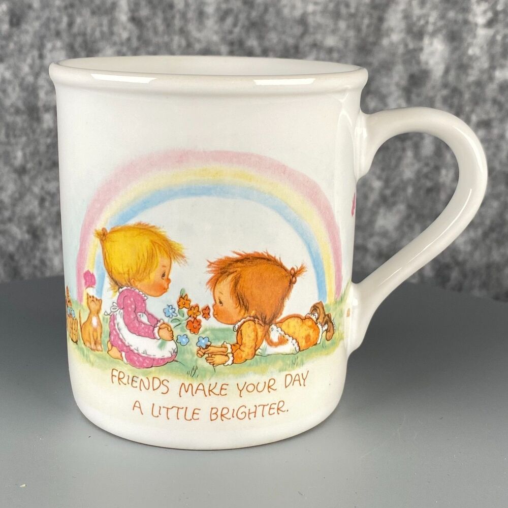 Vintage Hallmark Betsey Clark Friends Mug Mates Coffee Cup 1983 Lighter Brighter
